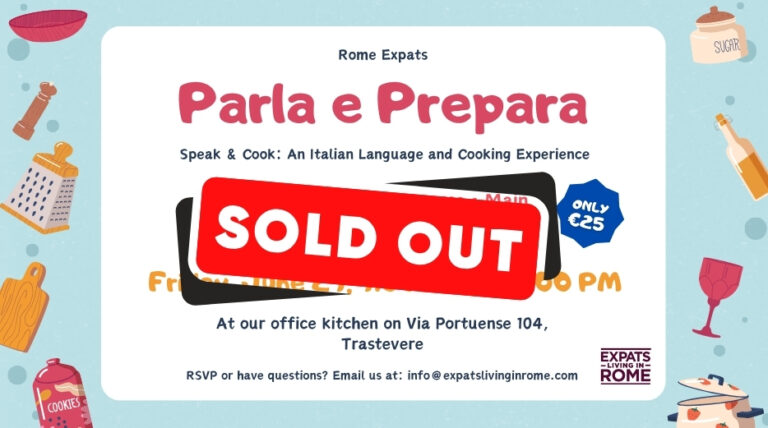Parla e Prepara Friday June 27 700 PM – 1000 PM Speak Cook An Italian Language and Cooking Experience expats living in rome 768x428