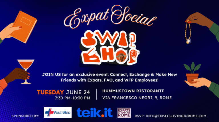 #RomeExpats: Expat Social Swap Meetup | Ostiense (Piramide Metro) 3 RomeExpats Expat Social Swap Meetup Ostiense Piramide Metro 768x428