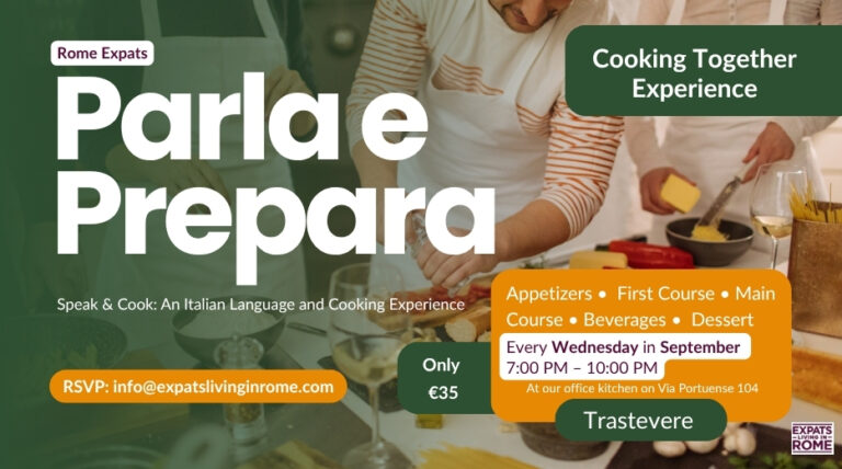Parla e Prepara Monday June 30 700 PM – 1000 PM Speak Cook An Italian Language and Cooking Experience expats living in rome 768x428