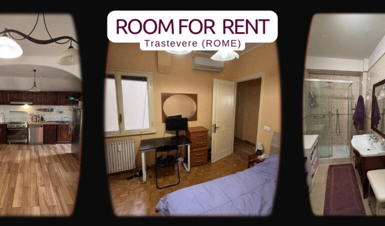 Furnished room for rent in Trastevere near train station