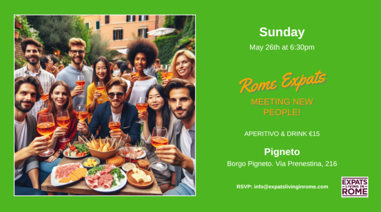 May 26 EVENT LISTING ROME EXPATS MEETUP MAR 5 768x428